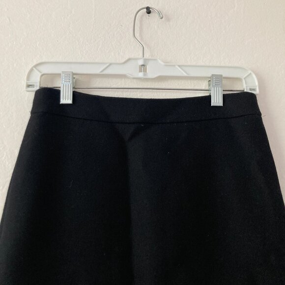 J Crew 100% Wool Black No. 2 Pencil Skirt Classic Minimalist Office City Size 0 - Picture 2 of 10